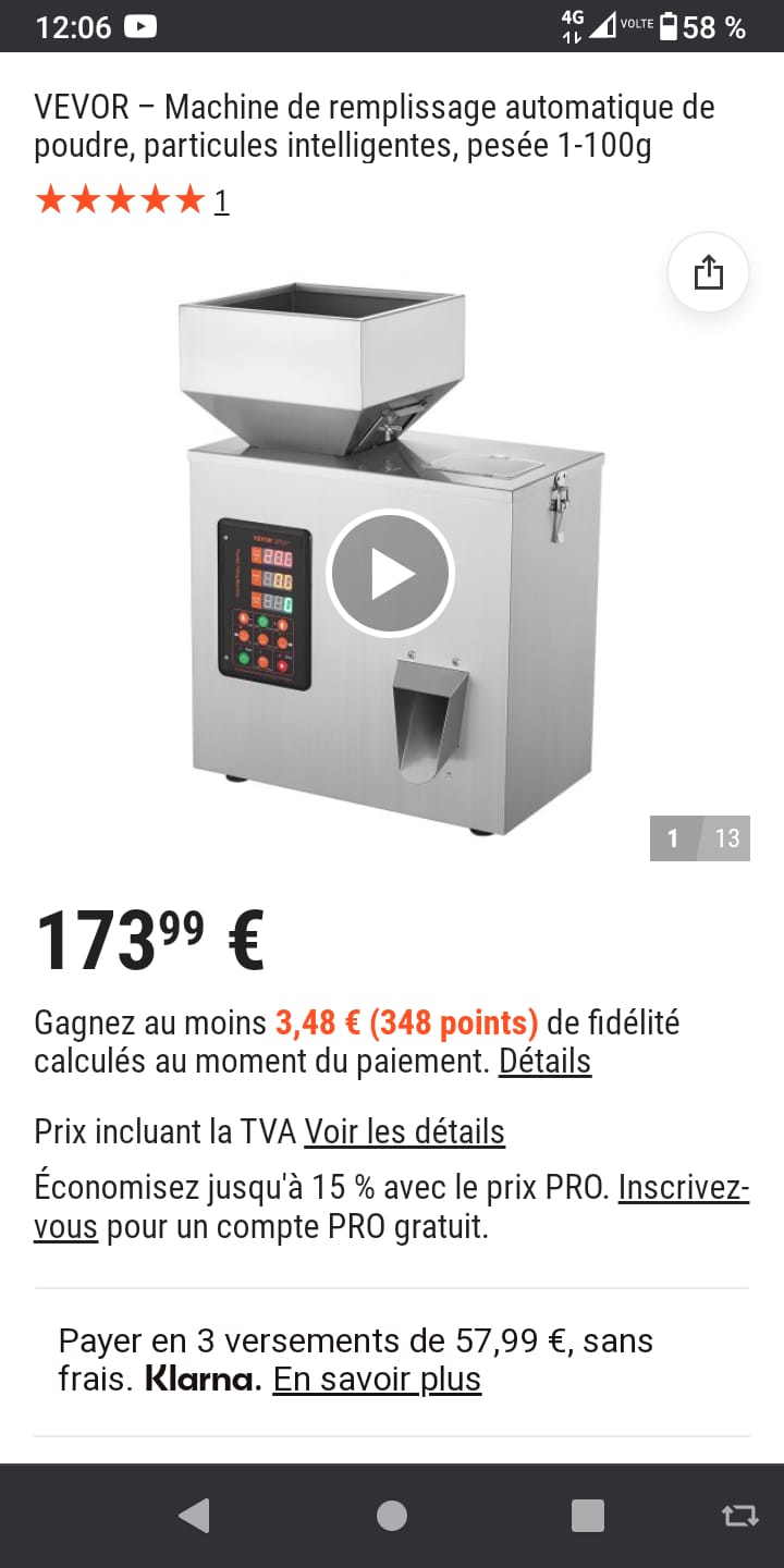 Machine à ensacher Adrien