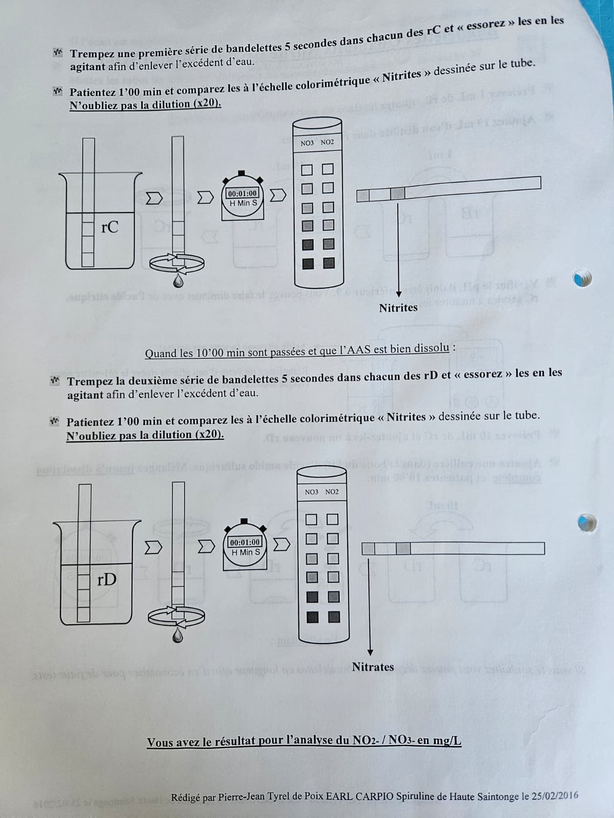 Bandelettes nitrates 1
